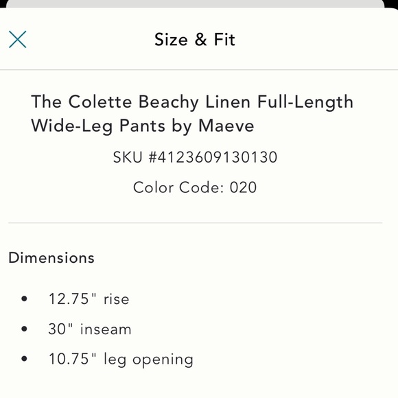 NWT! Anthropologie The Colette Beachy Linen Full-Length Wide-Leg Pants by Maeve🟡 - Picture 6 of 7